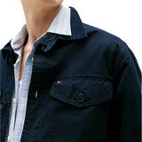 Overshirt Tommy Hilfiger in cotone blu navy