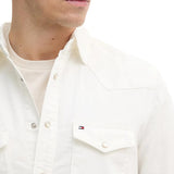 Camicia western Tommy Hilfiger in denim ecrù