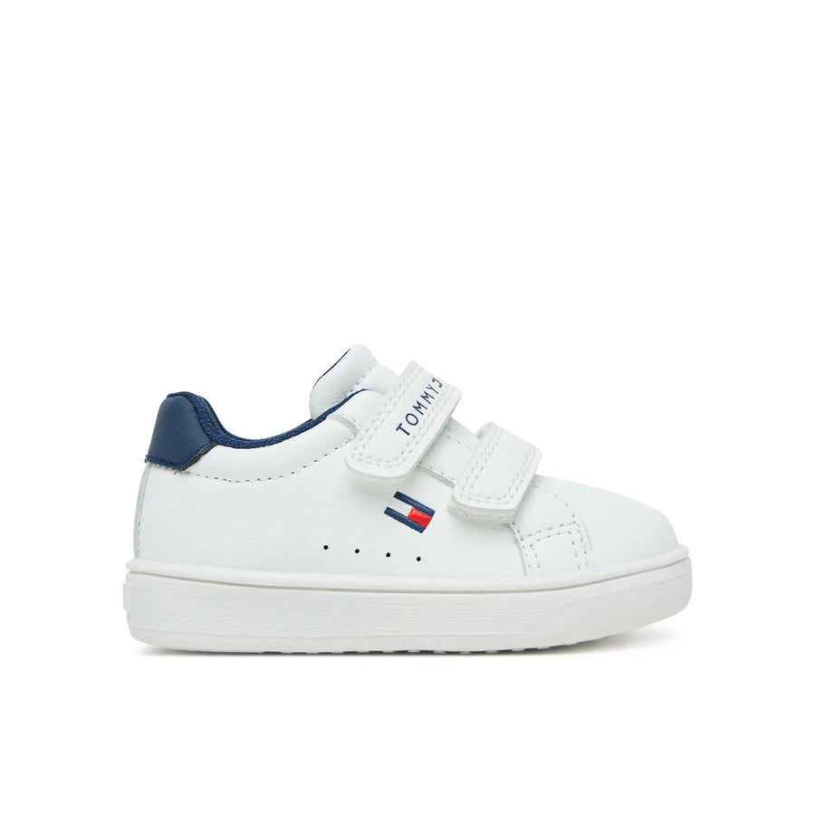 Sneakers velcro Tommy Hilfiger neonato bianco/blu