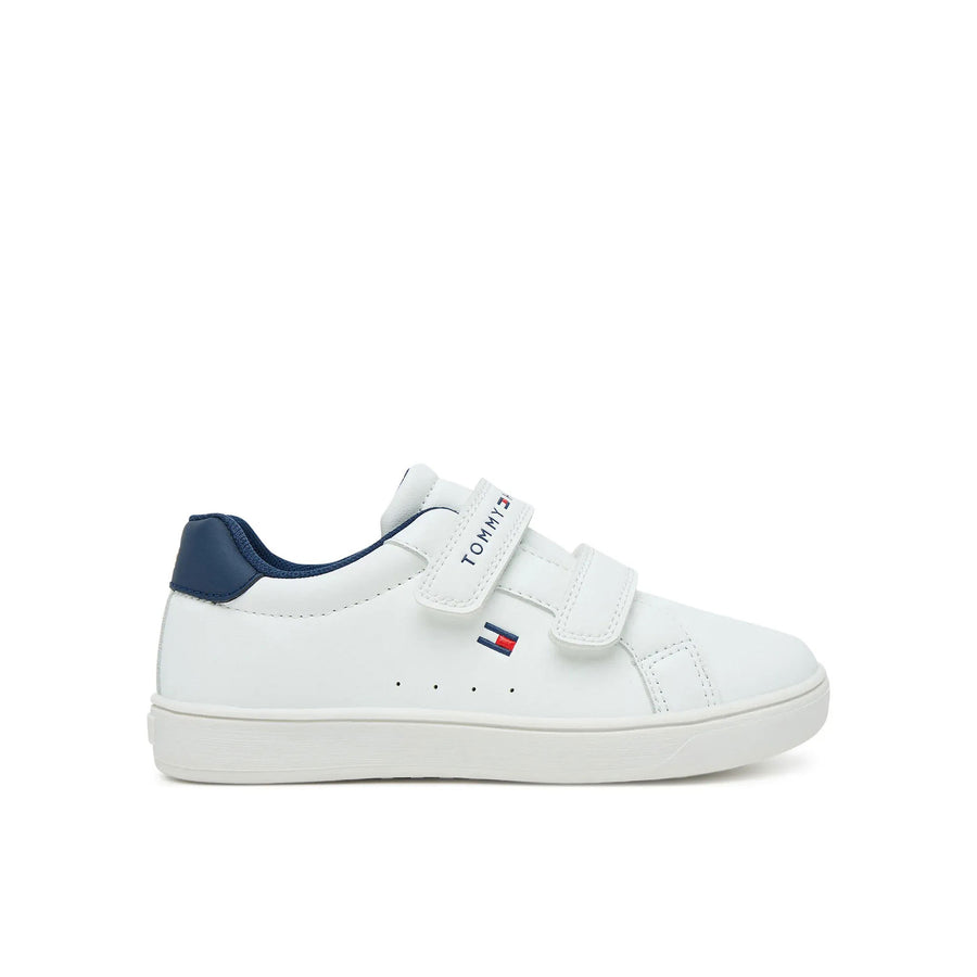 Sneakers velcro Tommy Hilfiger bambino bianco/blu