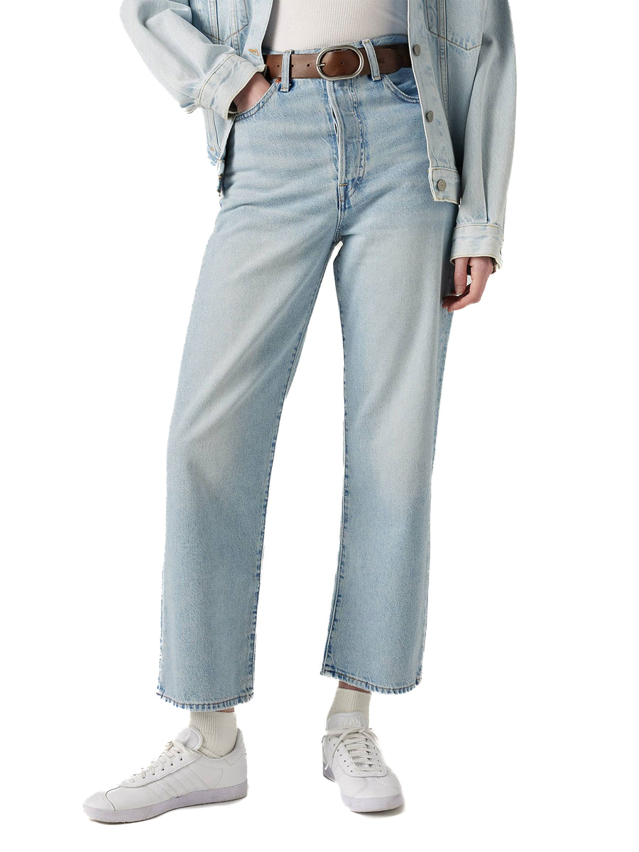 Jeans Ribcage Straight alla caviglia stonewhash