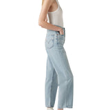 Jeans Ribcage Straight alla caviglia stonewhash