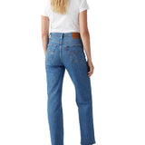 Jeans Ribcage Straight alla caviglia denim chiaro