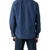 Camicia maniche lughe Barston Western denim medio