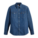 Camicia maniche lughe Barston Western denim medio