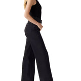 Jeans Ribcage Wide Leg Jeans black denim