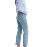 Jeans 501 crop vita alta denim chiaro
