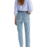 Jeans 501 crop vita alta denim chiaro