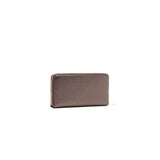 Portafoglio grande zip around marrone