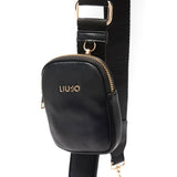 Borsa a tracolla Liu Jo con mini pouch e catena nero