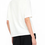 T-shirt LiuJo logo strass latte
