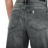 Jeans LiuJo straight con dettagli gioiello in black denim