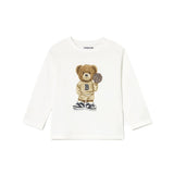T-shirt manica lunga basket bear panna