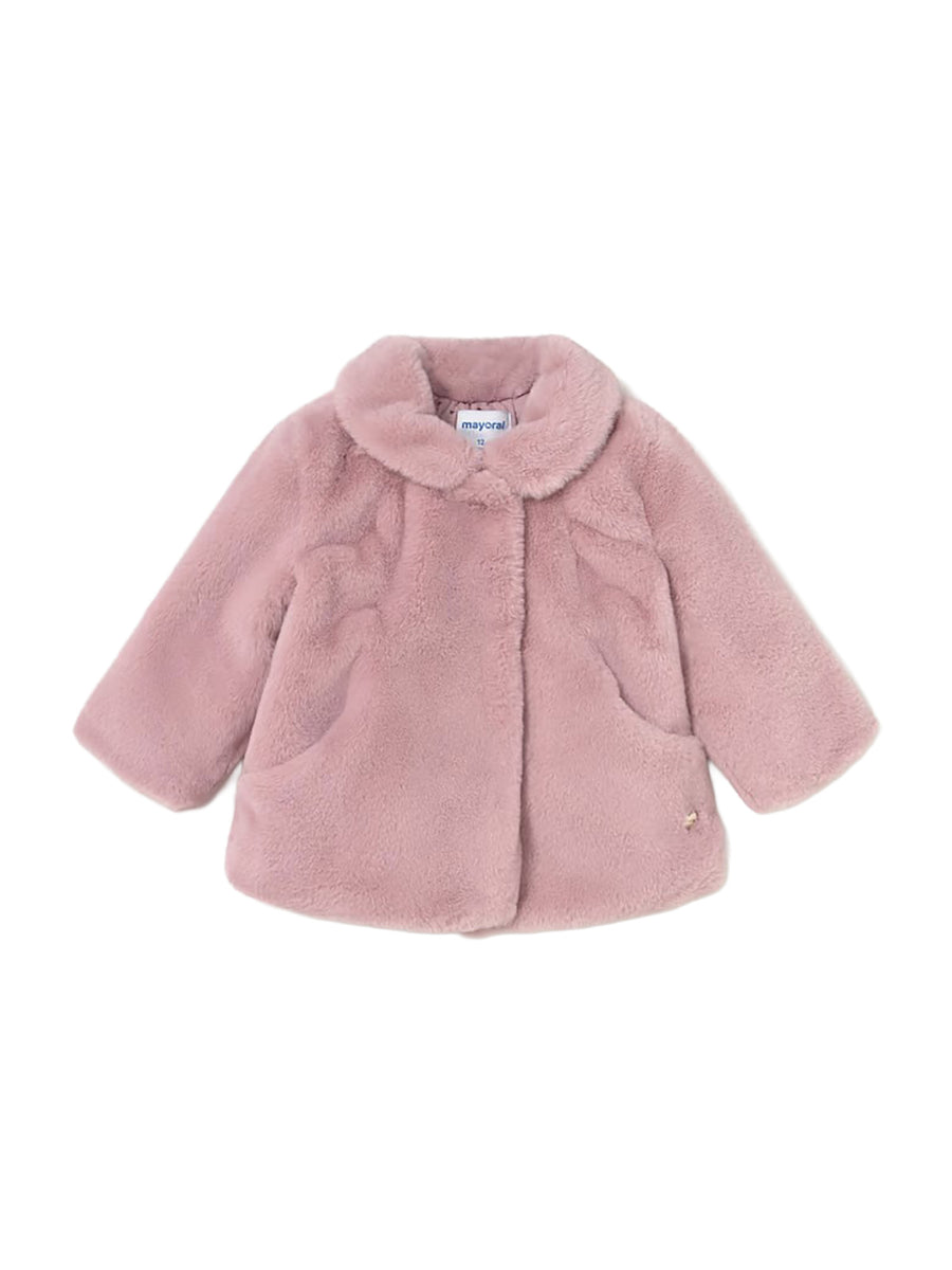 Cappotto pelliccia Mayoral neonata rosa