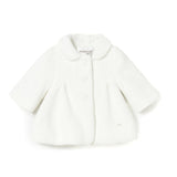 Capotto teddy neonata ecrù