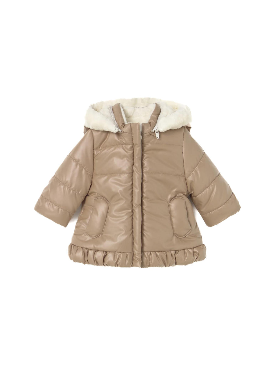 Giubbino reversibile neonata arachide