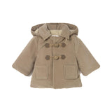 Trench neonato imbottito in velluto marrone