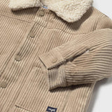 Capotto velluto a costine neonato legno
