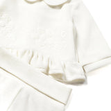 Abito manica lunga flock tulle rosa
