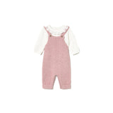 Abito manica lunga flock tulle rosa