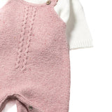 Abito manica lunga flock tulle rosa