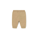 Completo felpa, t-shirt e pantalone neonato caramello