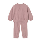 Abito manica lunga flock tulle rosa