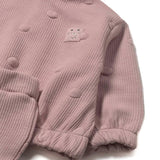 Abito manica lunga flock tulle rosa