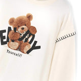 T-shirt manica lunga bear latte