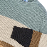Girocollo manica lunga colorblock ghiaccio
