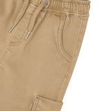 Pantalone cargo stretch camel