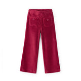 Pantalone in velluto a coste rosso