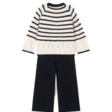 Completo due pezzi (maglia+ pantalone) tricot nero