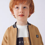 Completo tre pezzi (bomber+t-shirt+ pantaloni) caramello