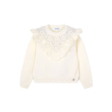 Maglioncino punto smock colletto bianco
