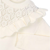 Maglioncino punto smock colletto bianco