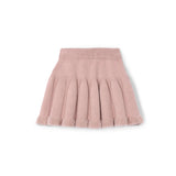Gonna in maglia bambina tricot cipria