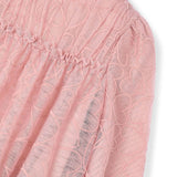 Abito in tulle fantasia bambina cipria
