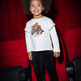 Leggings basic in velluto nero