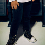Leggings basic in velluto nero