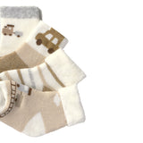 Set 4 calze neonato caramello