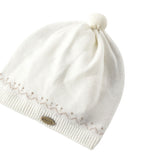 Cappello neonato in maglia celeste