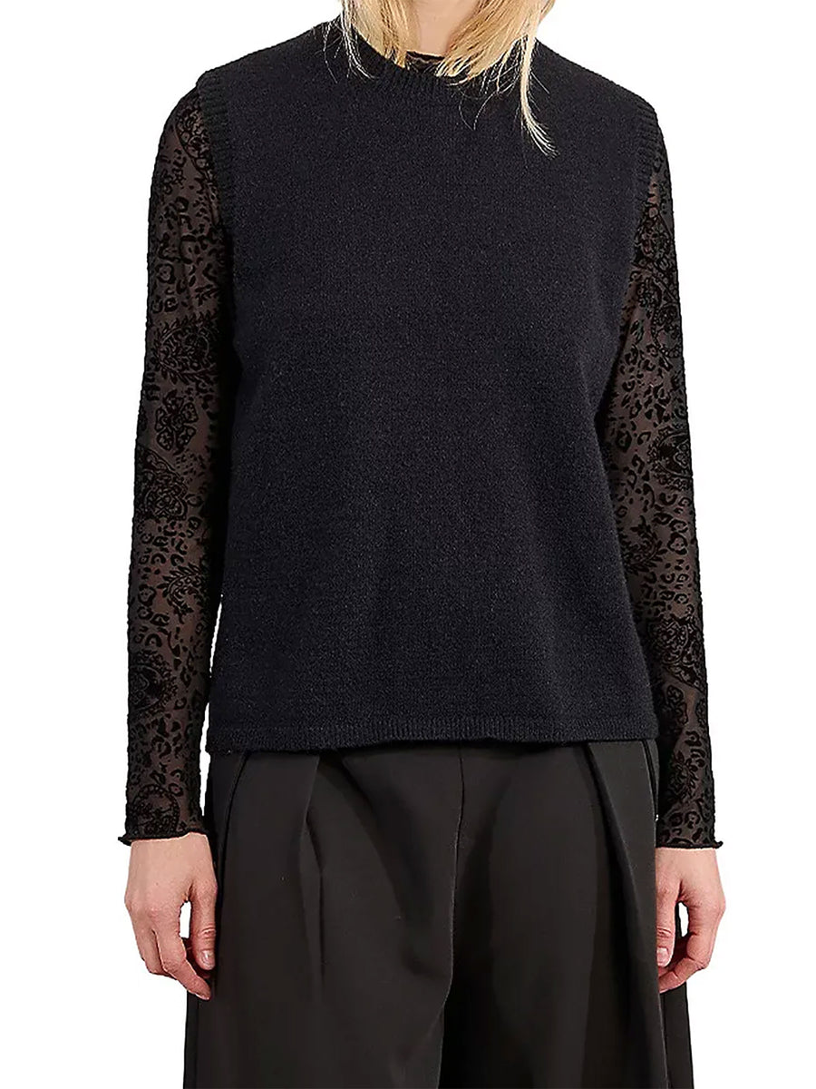 Gilet Molly Bracken donna misto lana nero