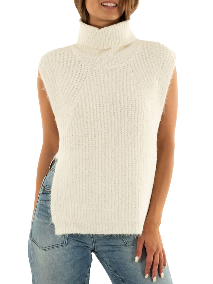 Gilet Molly Bracken donna misto lana panna