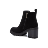 Tronchetto Refresh donna con zip microfiber nero