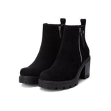 Tronchetto Refresh donna con zip microfiber nero