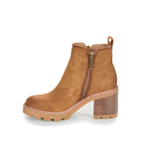 Tronchetto con zip microfiber camel