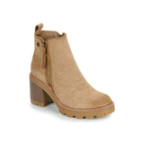 Tronchetto con zip microfiber taupe