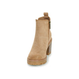 Tronchetto con zip microfiber taupe