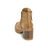 Tronchetto con zip microfiber taupe
